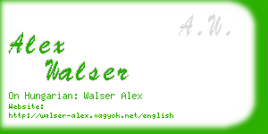 alex walser business card